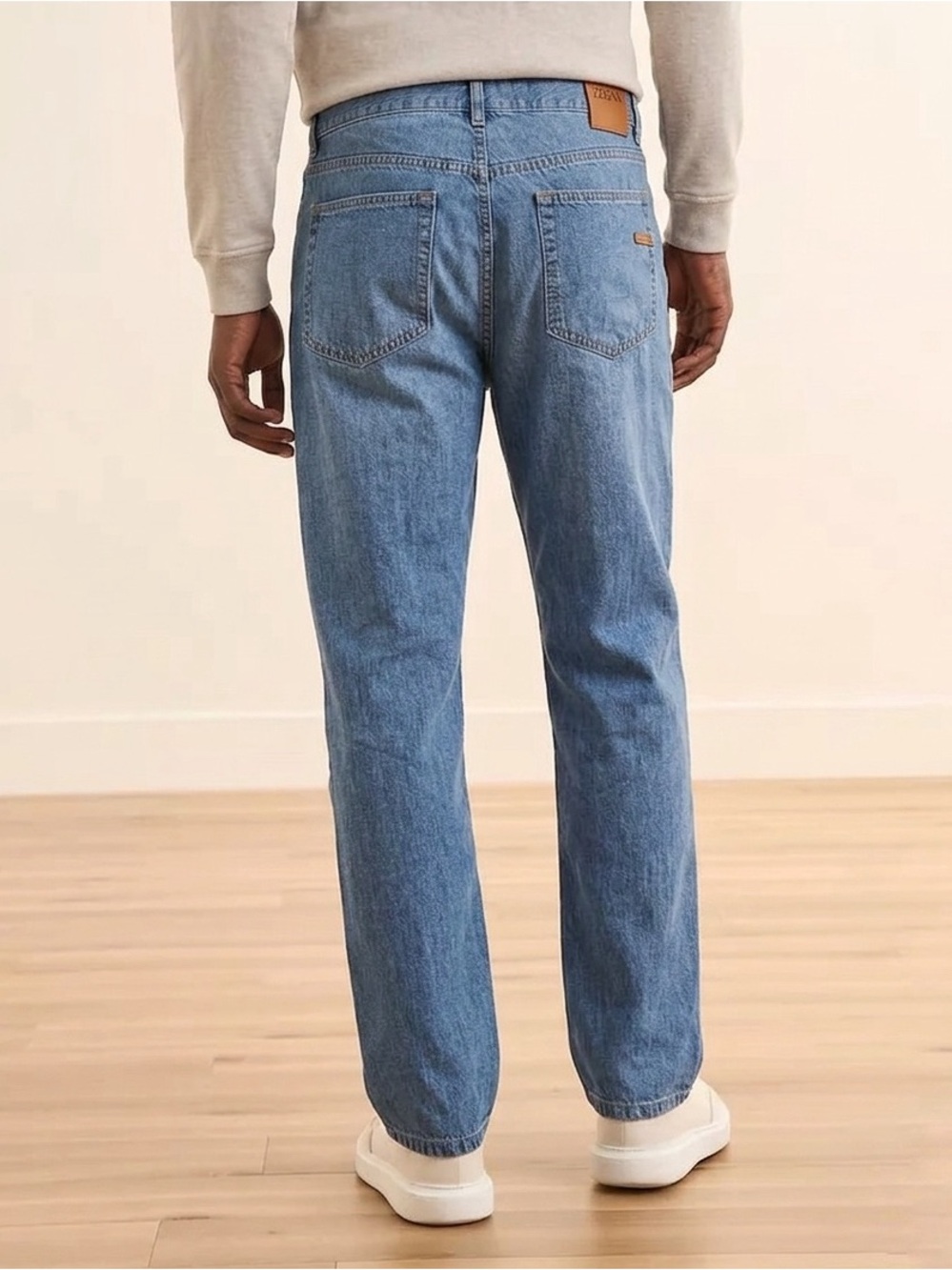 ❌SOLD❌115 ZEGNA Men's Slim Fit Roccia City Cotton-Linen Jeans - Blue, 36R - Picture 15 of 16